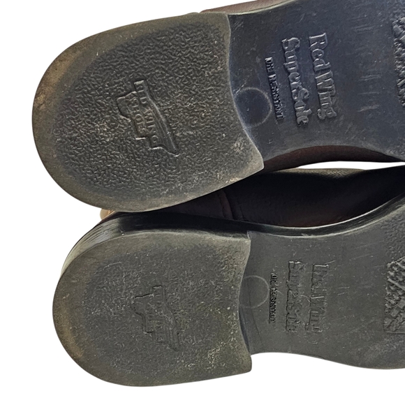 Red Wing Mens Size 13 EE Wide 1159 Pecos Brown Leather Super Sole Work Boots USA - Picture 14 of 15